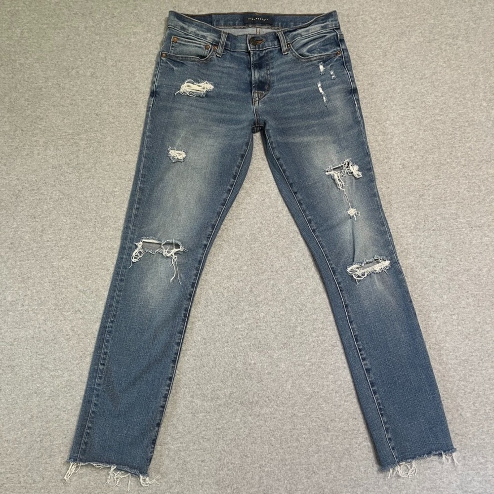 Aeropostale Jeans Mens 28X30 Skinny Flex Effects Frayed Hem Ripped Denim
